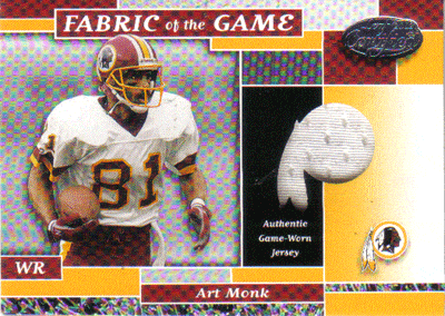 art monk signed football helmet Art Monk Game-Used Jersey Football Card – FootballCollectible.com