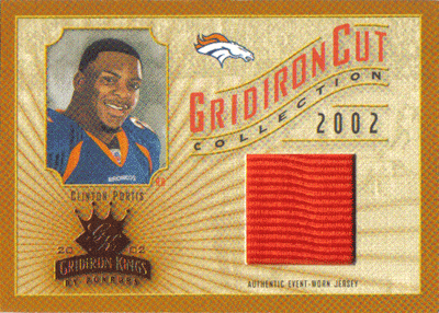 Football Cards, Jersey Clinton Portis Game-Used Rookie Jersey Card
