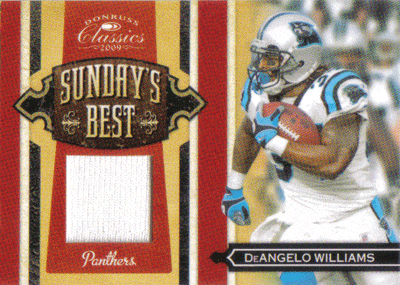 Football Cards, Jersey DeAngelo Williams Game-Used Jersey Football Card
