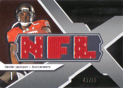 Football Cards, Jersey Dexter Jackson Game-Used Jersey Rookie Card