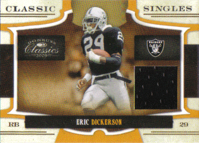 Football Cards, Jersey Eric Dickerson Game-Used Jersey Football Card
