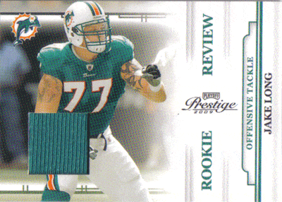 Football Cards, Jersey Jake Long Game-Used Jersey Football Card