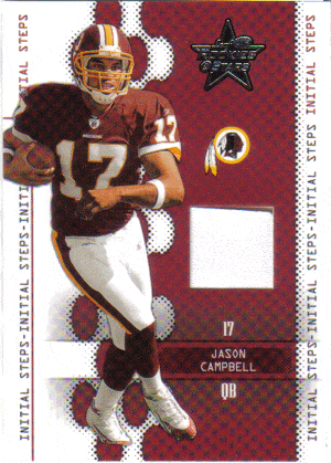 Football Cards, Jersey Jason Campbell Game-Used Shoe Football Card