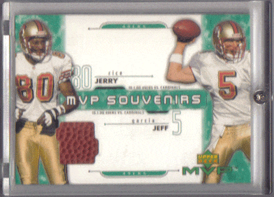 Football Cards, Jersey Jerry Rice & Jeff Garcia Game-Used Football Card