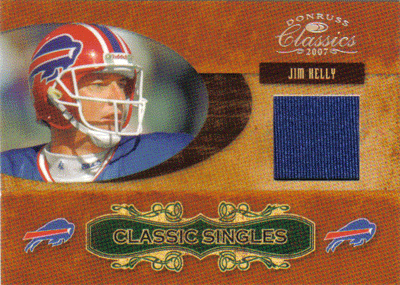 Football Cards, Jersey Jim Kelly Game-Used Jersey Football Card