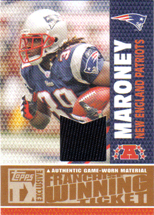 Football Cards, Jersey Laurence Maroney Jersey Football Card