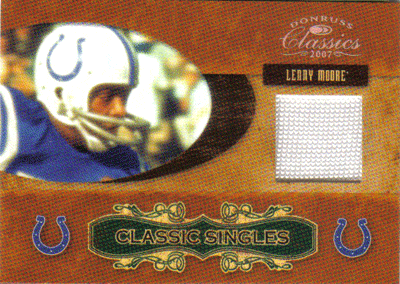 Football Cards, Jersey Lenny Moore Game-Used Jersey Football Card