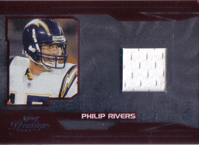 Football Cards, Jersey Philip Rivers Game-Used Jersey Football Card