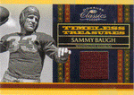 Football Cards, Jersey Sammy Baugh Game-Used Jersey Football Card