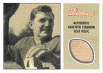 Football Cards, Jersey Sammy Baugh Griffith Stadium Seat Relic Card