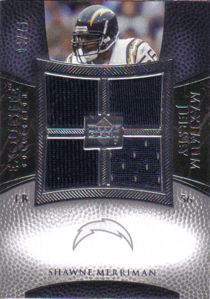 Shawne Merriman Game Used Jersey Football Card