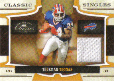 Football Cards, Jersey Thurman Thomas Game-Used Jersey Football Card