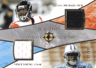 Vince Young & Michael Vick Jersey Football Card