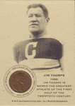 Football Cards Jim Thorpe 1950 Wheat Penny Football Card