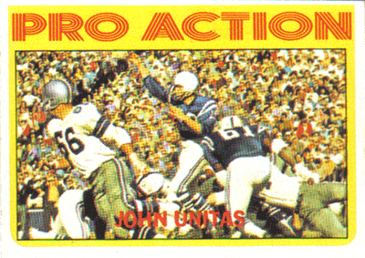Football Cards Johnny Unitas 1972 Topps Football Card