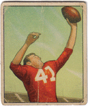 Football Cards, pre-1960 Bill Dewell 1950 Bowman Football Card.