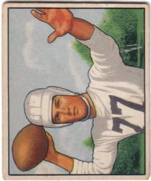 Football Cards, pre-1960 Bob Gage 1950 Bowman Football Card