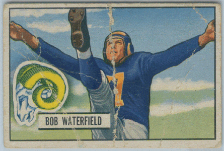 Football Cards, pre-1960 Bob Waterfield 1951 Bowman Card
