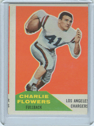 Football Cards, pre-1960 Charlie Flowers 1960 Fleer