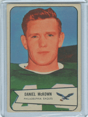 Football cards, pre-1960 Daniel McKown 1954 Bowman