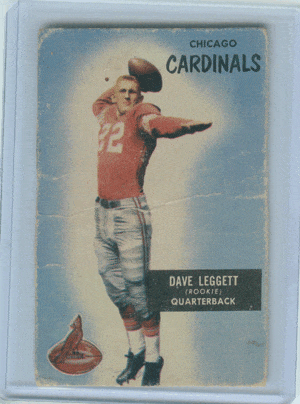 Football Cards, pre-1960 Dave Leggett 1955 Bowman Rookie Card