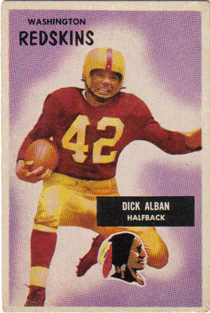 Football Cards, pre-1960 Dick Alban 1955 Bowman Football Card