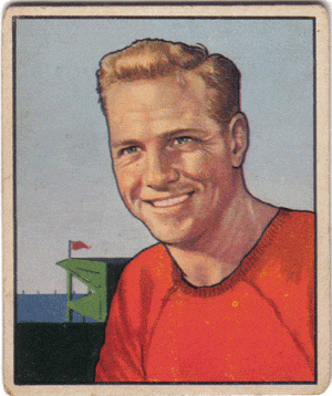 Football cards, pre-1960 Ed Carr 1950 Bowman Football Card