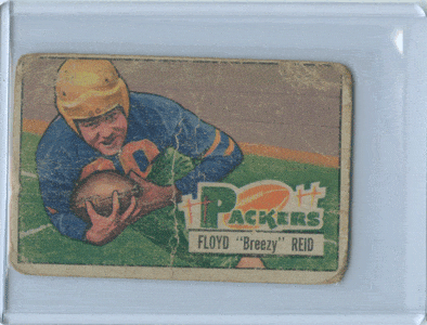 Football Cards, pre-1960 Floyd "Breezy" Reid 1951 Bowman