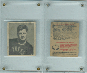 Football Cards, pre-1960 Francis Barzilauskas 1948 Bowman Card