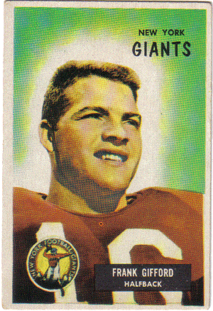 Football Cards, pre-1960 Frank Gifford 1955 Bowman Football Card