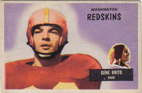 Football Cards, pre-1960 Gene Brito 1955 Bowman Rookie Football Card