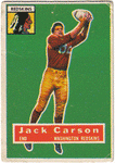 Football Cards, pre-1960 Jack Carson 1956 Topps Football Card