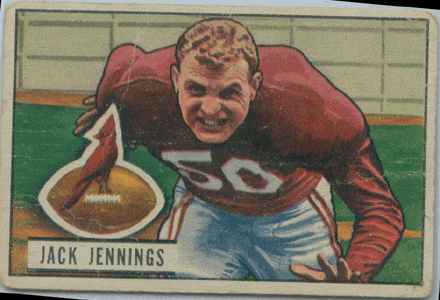 Football Cards, pre-1960 Jack Jennings 1951 Bowman Card