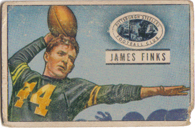 Football Cards, pre-1960 James Finks 1951 Bowman Football Card