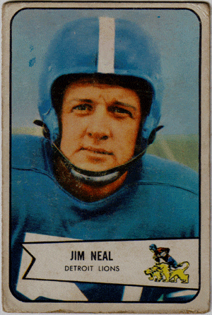 Football Cards, pre-1960 Jim Neal 1954 Bowman Football Card