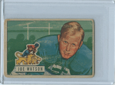 Football Cards, pre-1960 Joe Watson 1951 Bowman