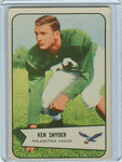 Football Cards, pre-1960 Ken Snyder 1954 Bowman