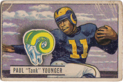 Paul Younger 1951 Bowman Football Card Paul Younger 1951 Bowman Football Card