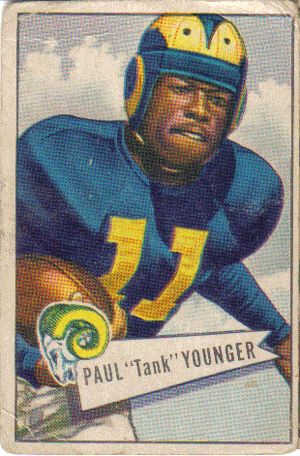 Paul Younger 1952 Bowman Football Card Paul Younger 1952 Bowman Football Card