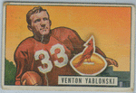 Football Cards, pre-1960 Venton Yablonski 1951 Bowman Card.