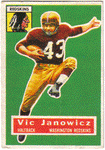 Football Cards, pre-1960 Vic Janowicz 1956 Topps Football Card.