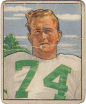 Football Cards, pre-1960 Walter Barnes 1950 Bowman Football Card.