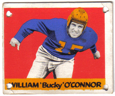Football Cards, pre-1960 William Bucky O'Conner 1948 Leaf Rookie Card