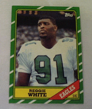 Football Cards Reggie White 1986 Topps Rookie Card