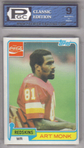 Graded Football Cards Art Monk 1981 Topps Coca-Cola Rookie Football Card
