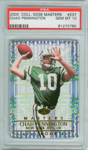 Graded Football Cards Chad Pennington Collector's Edge Masters Rookie Card