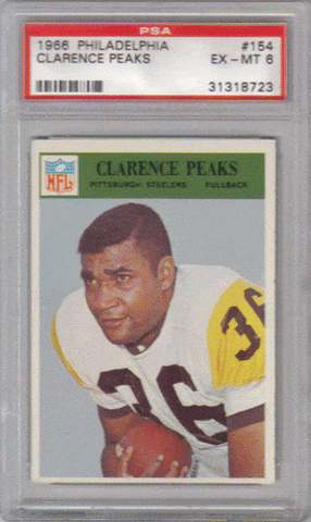 Graded Football Cards Clarence Peaks 1966 Philadelphia Football Card