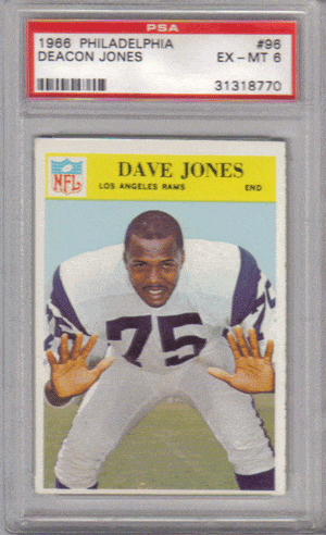 Deacon Jones 1966 Philadelphia Football Card –