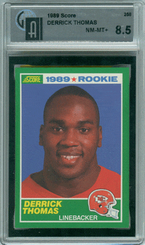 Graded Football Cards Derrick Thomas 1989 Score Graded Rookie Card