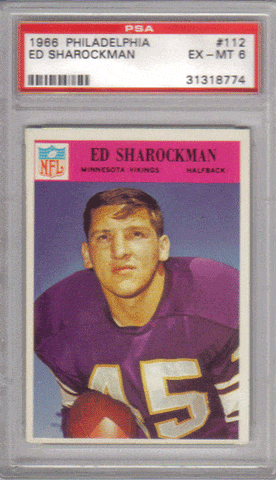 Graded Football Cards Ed Sharockman 1966 Philadelphia Football Card